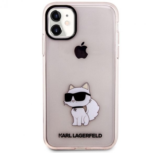 Karl Lagerfeld KLHCN61HNCHTCP iPhone 11 / Xr 6,1 roz/roz hard Husă Ikonik Choupette"