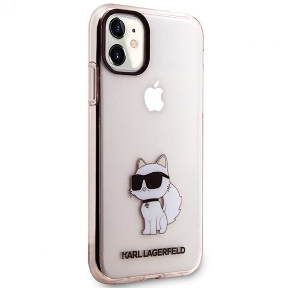 Karl Lagerfeld KLHCN61HNCHTCP iPhone 11 / Xr 6,1 roz/roz hard Husă Ikonik Choupette"