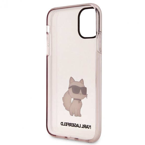 Karl Lagerfeld KLHCN61HNCHTCP iPhone 11 / Xr 6,1 roz/roz hard Husă Ikonik Choupette"