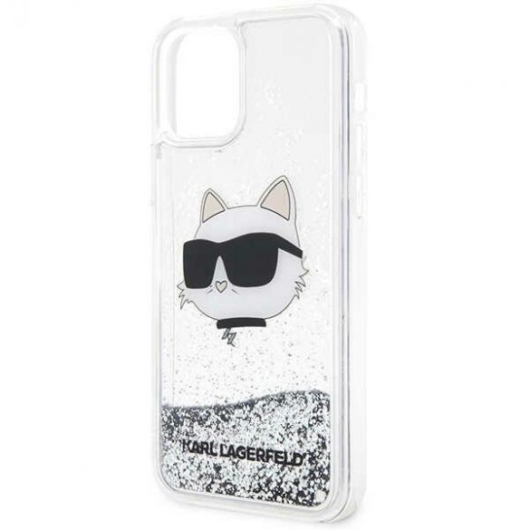 Karl Lagerfeld KLHCP12MLNCHCS iPhone 12/ 12 Pro 6,1 srebrny/silver hard Husă Glitter Choupette Head"