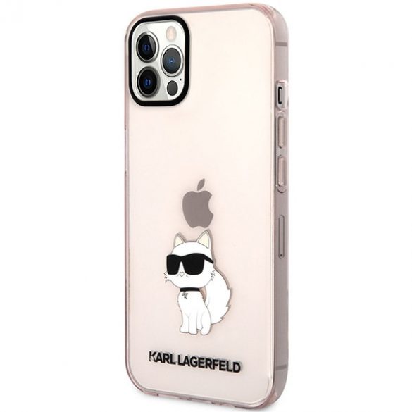 Karl Lagerfeld KLHCP12MHNCHTCP iPhone 12 /12 Pro 6,1 roz/roz hard Husă Ikonik Choupette"