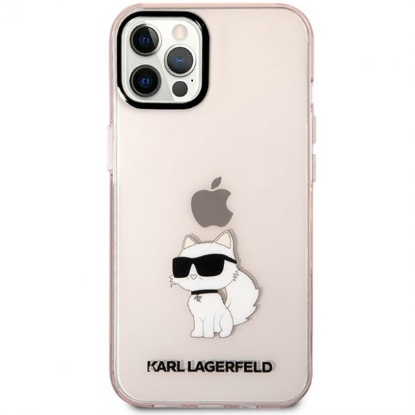 Karl Lagerfeld KLHCP12MHNCHTCP iPhone 12 /12 Pro 6,1 roz/roz hard Husă Ikonik Choupette"