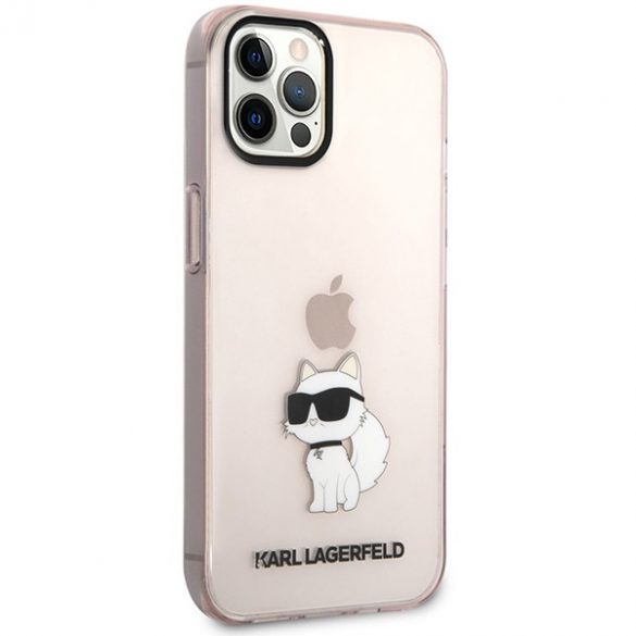 Karl Lagerfeld KLHCP12MHNCHTCP iPhone 12 /12 Pro 6,1 roz/roz hard Husă Ikonik Choupette"