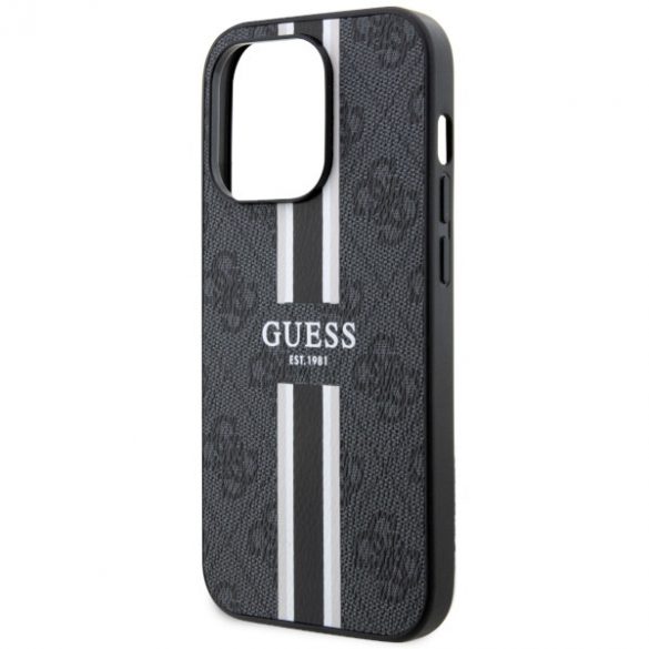 Guess GUHMP14LP4RPSK iPhone 14 Pro 6.1 carcasă rigidă/neagră 4G Printed Stripes MagSafe"