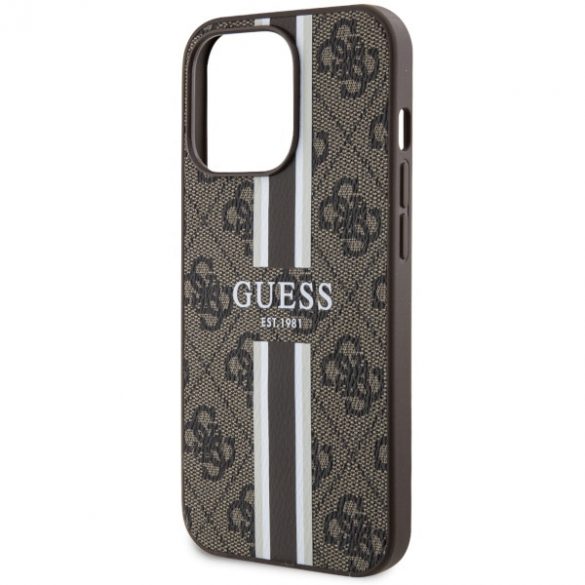 Guess GUHMP13XP4RPSW iPhone 13 Pro Max 6.7 brązowy/maro husă rigidă 4G Printed Stripes MagSafe"