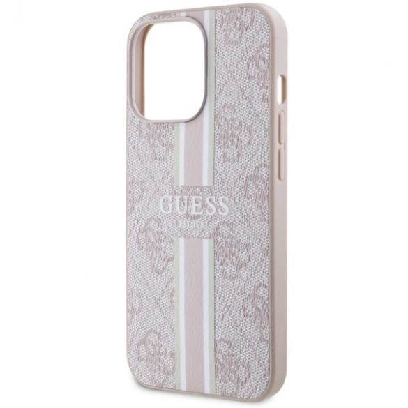 Guess GUHMP13LP4RPSP iPhone 13 Pro / 13 6,1 roz/roz hard Husă 4G imprimate dungi MagSafe"