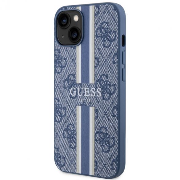 Guess GUHMP14MP4RPSB iPhone 14 Plus / 15 Plus 6,7" niebieski/albastru Hardcase 4G Printed Stripes MagSafe