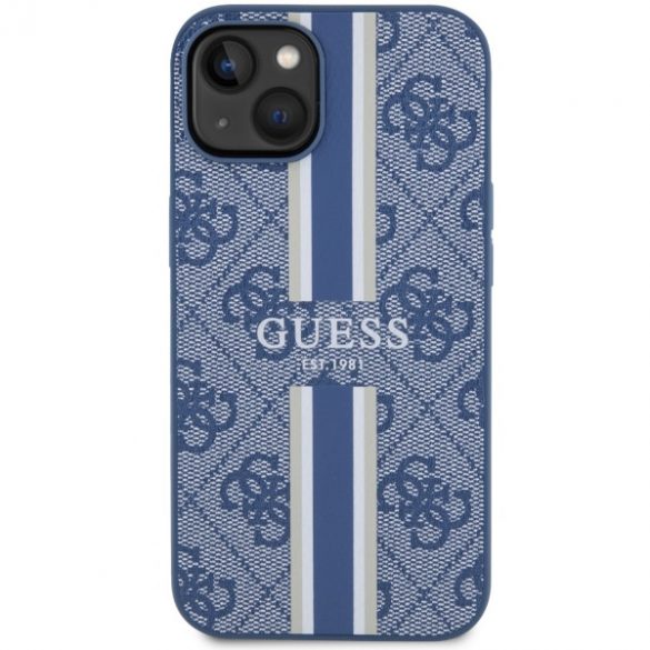 Guess GUHMP14MP4RPSB iPhone 14 Plus / 15 Plus 6,7" niebieski/albastru Hardcase 4G Printed Stripes MagSafe