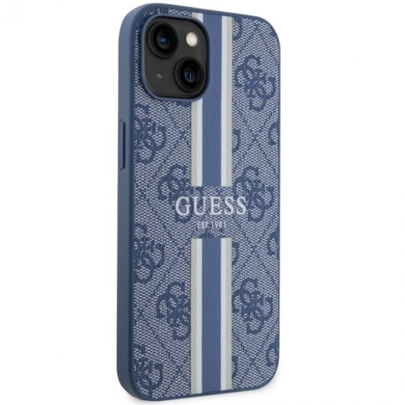 Guess GUHMP14MP4RPSB iPhone 14 Plus / 15 Plus 6,7" niebieski/albastru Hardcase 4G Printed Stripes MagSafe