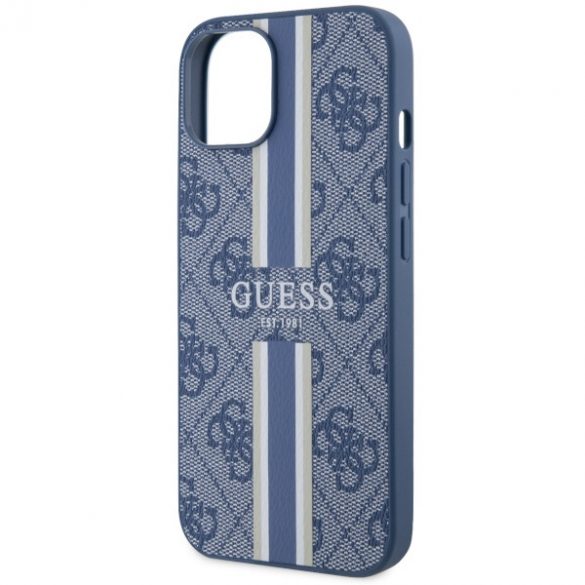 Guess GUHMP14MP4RPSB iPhone 14 Plus / 15 Plus 6,7" niebieski/albastru Hardcase 4G Printed Stripes MagSafe