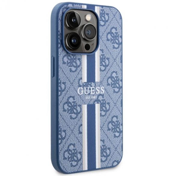 Guess GUHMP14LP4RPSB iPhone 14 Pro 6.1 niebieski/blue hardcase 4G Printed Stripes MagSafe"