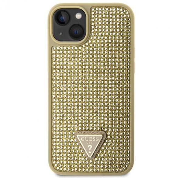 Guess GUHCP14SHDGTPD iPhone 14 / 15 / 13 6,1" złoty/aurie hardcase Triangle cu stras