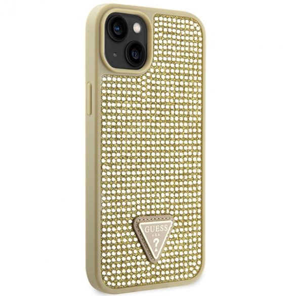 Guess GUHCP14SHDGTPD iPhone 14 / 15 / 13 6,1" złoty/aurie hardcase Triangle cu stras