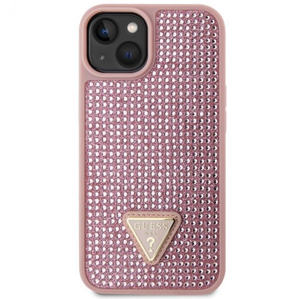 Guess GUHCP14MHDGTPP iPhone 14 Plus / 15 Plus 6.7" rożowy/roz hardcase Triunghi cu stras