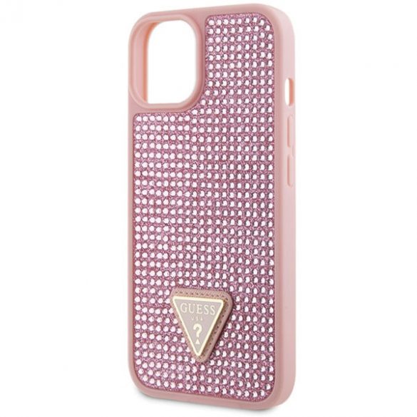 Guess GUHCP14MHDGTPP iPhone 14 Plus / 15 Plus 6.7" rożowy/roz hardcase Triunghi cu stras