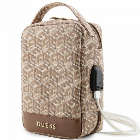 Guess Torba GUHBHGCFSEW Organizator brązowy/maro GCube Stripe