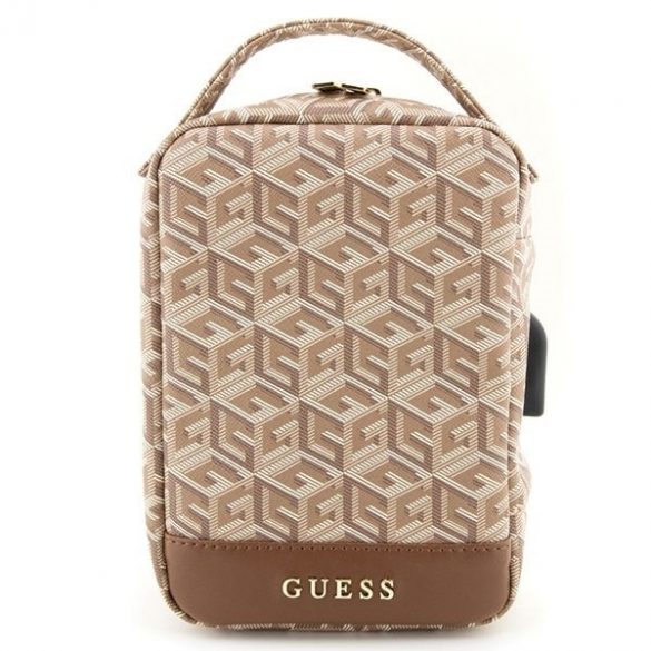 Guess Torba GUHBHGCFSEW Organizator brązowy/maro GCube Stripe