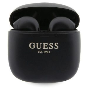 Guess Căști Bluetooth GUTWST26PSK TWS + stație de andocare negru/negru Logo clasic EST