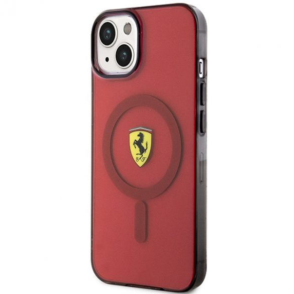 Ferrari FEHMP14SURKR iPhone 14 / 15 / 13 6.1" roșu/red hard Husă Translucent Magsafe