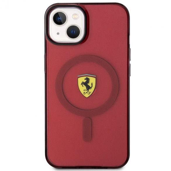 Ferrari FEHMP14SURKR iPhone 14 / 15 / 13 6.1" roșu/red hard Husă Translucent Magsafe