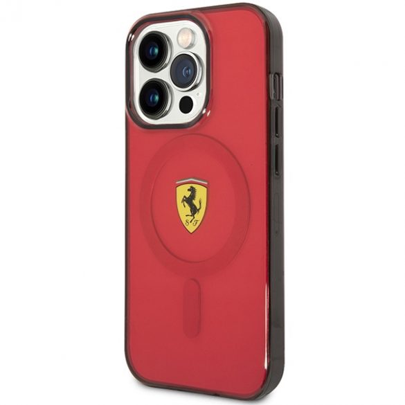 Carcasă rigidă Ferrari FEHMP14XURKR iPhone 14 Pro Max 6.7 czerwony/roșu Translucent Magsafe"