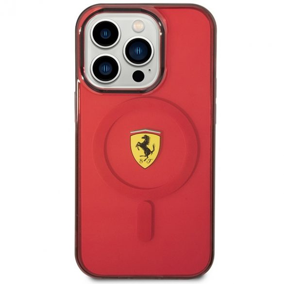 Carcasă rigidă Ferrari FEHMP14XURKR iPhone 14 Pro Max 6.7 czerwony/roșu Translucent Magsafe"