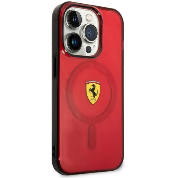 Carcasă rigidă Ferrari FEHMP14XURKR iPhone 14 Pro Max 6.7 czerwony/roșu Translucent Magsafe"