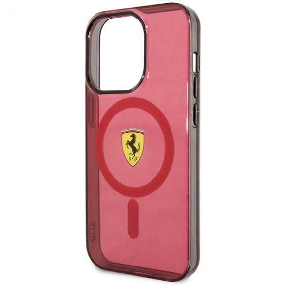 Carcasă rigidă Ferrari FEHMP14XURKR iPhone 14 Pro Max 6.7 czerwony/roșu Translucent Magsafe"