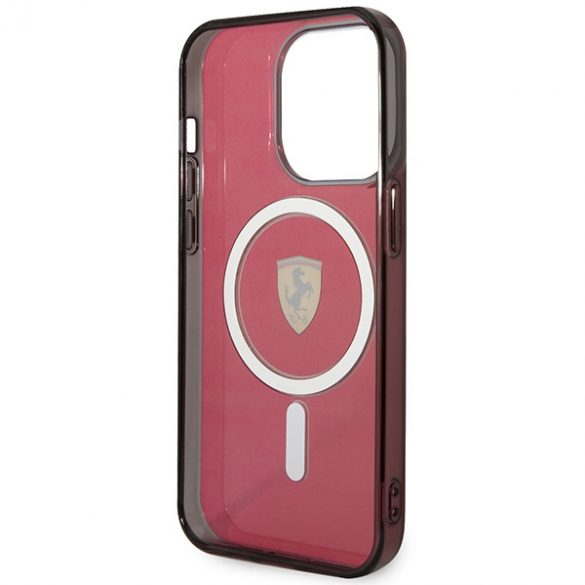 Carcasă rigidă Ferrari FEHMP14XURKR iPhone 14 Pro Max 6.7 czerwony/roșu Translucent Magsafe"