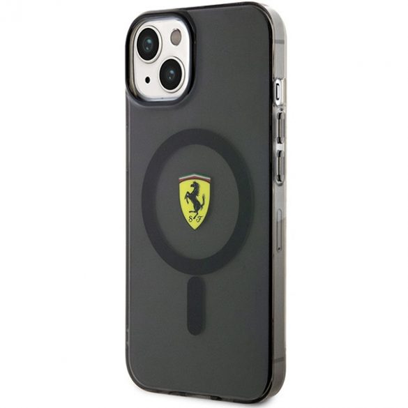 Ferrari FEHMP14SURKK iPhone 14 / 15 / 13 6.1" carcasă rigidă/neagră Translucent Magsafe