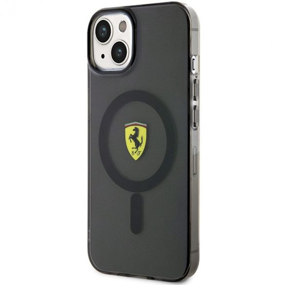 Ferrari FEHMP14MURKK iPhone 14 Plus / 15 Plus 6.7" negru/negru hard Husă Translucent Magsafe