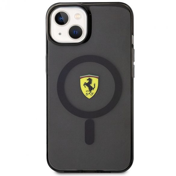 Ferrari FEHMP14MURKK iPhone 14 Plus / 15 Plus 6.7" negru/negru hard Husă Translucent Magsafe