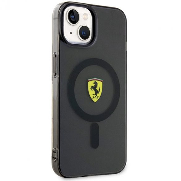 Ferrari FEHMP14MURKK iPhone 14 Plus / 15 Plus 6.7" negru/negru hard Husă Translucent Magsafe