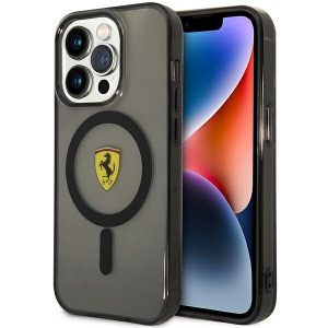 Carcasă rigidă Ferrari FEHMP14LURKK iPhone 14 Pro 6,1 czarny/negru Translucent Magsafe"