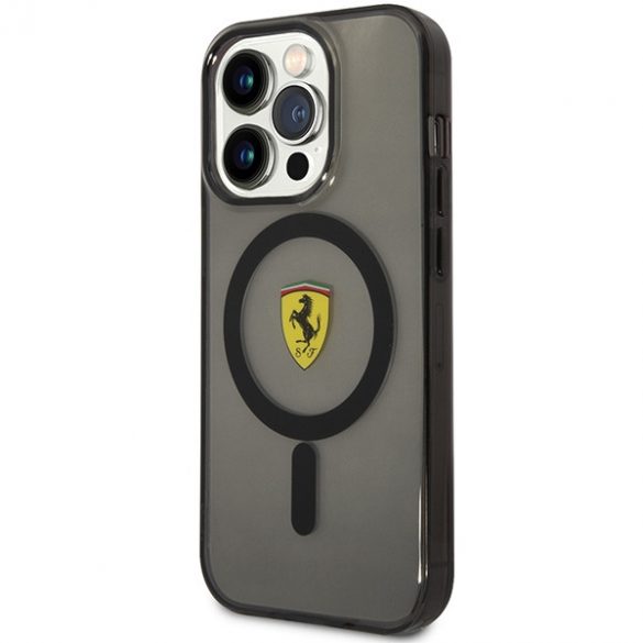 Carcasă rigidă Ferrari FEHMP14LURKK iPhone 14 Pro 6,1 czarny/negru Translucent Magsafe"