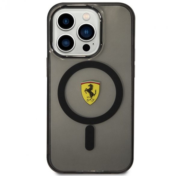 Carcasă rigidă Ferrari FEHMP14LURKK iPhone 14 Pro 6,1 czarny/negru Translucent Magsafe"