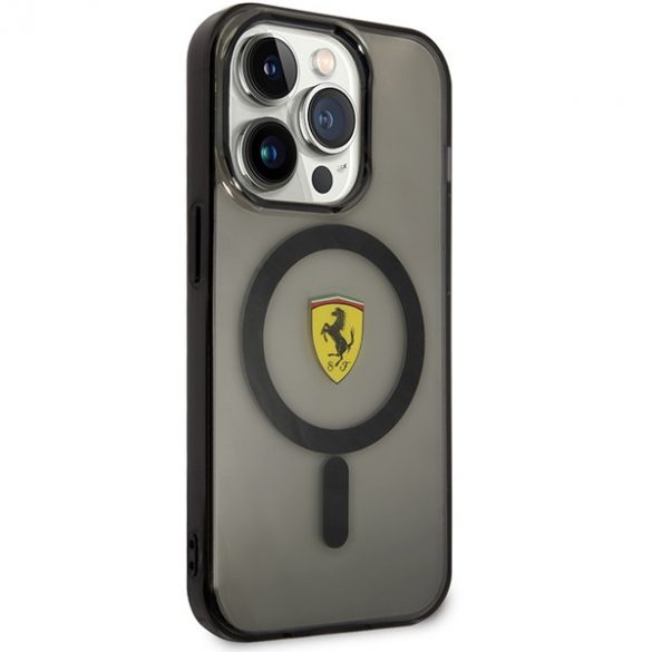 Carcasă rigidă Ferrari FEHMP14LURKK iPhone 14 Pro 6,1 czarny/negru Translucent Magsafe"