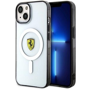 Ferrari FEHMP14SURKT iPhone 14 / 15 / 13 6.1" transparent/transparent hard Husă Outline Magsafe