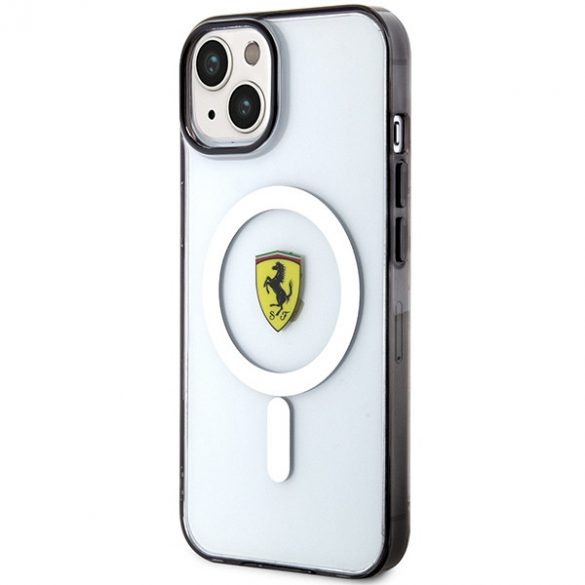 Ferrari FEHMP14SURKT iPhone 14 / 15 / 13 6.1" transparent/transparent hard Husă Outline Magsafe