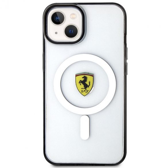 Ferrari FEHMP14SURKT iPhone 14 / 15 / 13 6.1" transparent/transparent hard Husă Outline Magsafe