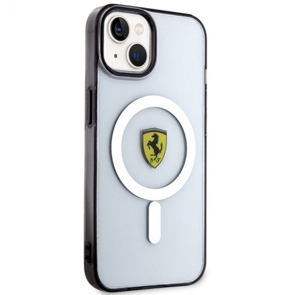 Ferrari FEHMP14SURKT iPhone 14 / 15 / 13 6.1" transparent/transparent hard Husă Outline Magsafe