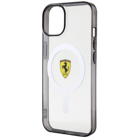 Ferrari FEHMP14SURKT iPhone 14 / 15 / 13 6.1" transparent/transparent hard Husă Outline Magsafe