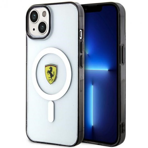 Carcasă rigidă pentru iPhone 14 Plus / 15 Plus Ferrari FEHMP14MURKT de 6,7 inchi Outline Magsafe