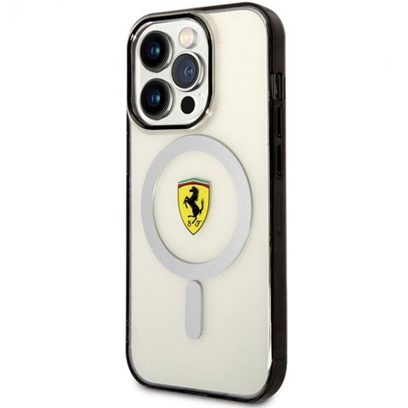 Carcasă rigidă Ferrari FEHMP14LURKT iPhone 14 Pro 6,1 przezroczysty/transparentă Outline Magsafe"