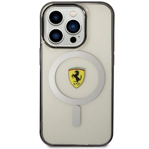 Carcasă rigidă Ferrari FEHMP14LURKT iPhone 14 Pro 6,1 przezroczysty/transparentă Outline Magsafe"