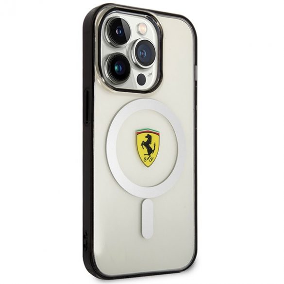 Carcasă rigidă Ferrari FEHMP14LURKT iPhone 14 Pro 6,1 przezroczysty/transparentă Outline Magsafe"