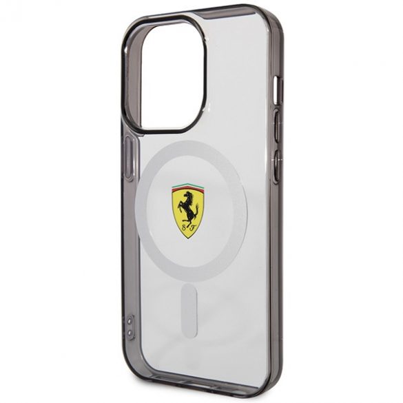 Carcasă rigidă Ferrari FEHMP14LURKT iPhone 14 Pro 6,1 przezroczysty/transparentă Outline Magsafe"