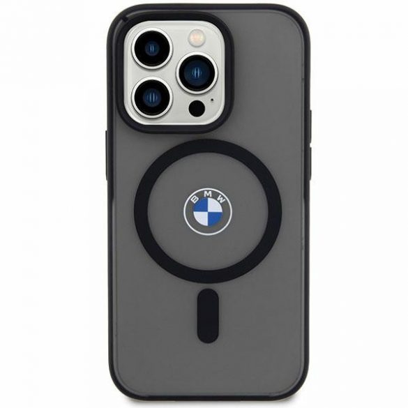 Etui BMW BMHMP14MDSLK iPhone 14 Plus / 15 Plus 6.7" czarny/negru hardcase Signature MagSafe