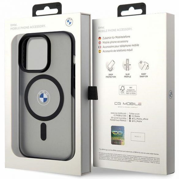 Etui BMW BMHMP14LDSLK iPhone 14 Pro 6.1 czarny/negru hardcase Signature MagSafe"