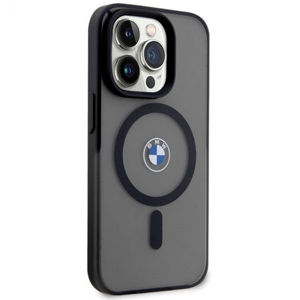 Husă BMW BMHMP14XDSLK iPhone 14 Pro Max 6.7 negru / negru hard Husă Signature MagSafe"